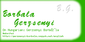 borbala gerzsenyi business card